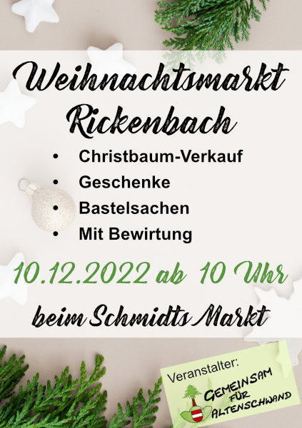 Weihnachtsmarkt-Rickenbach 10.12.2022